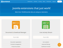 Tablet Screenshot of joomlatools.com